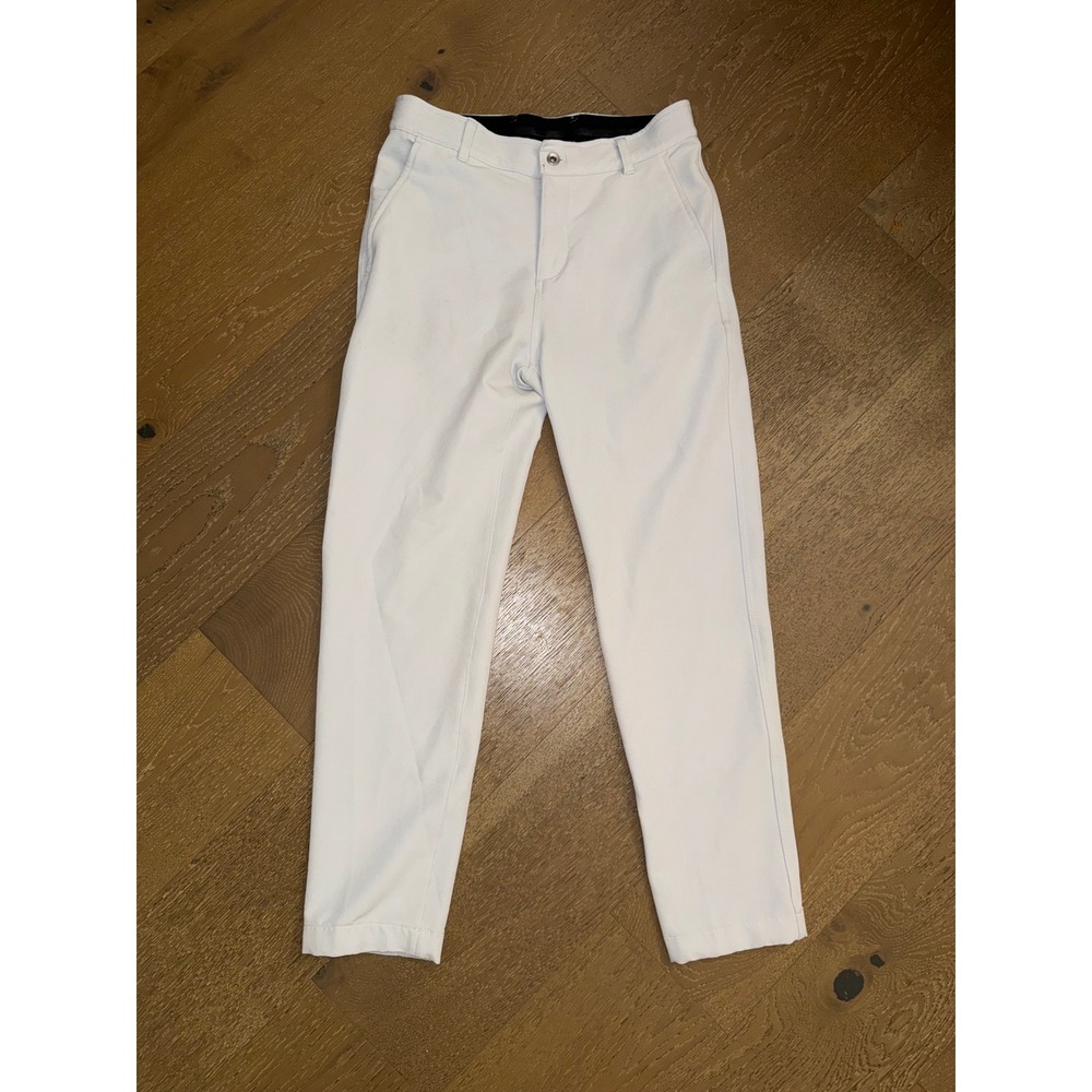 Nike Dri-FIT Mens Golf Pants White 30x32 Flat Front Rear Flap Pockets DA2914-025